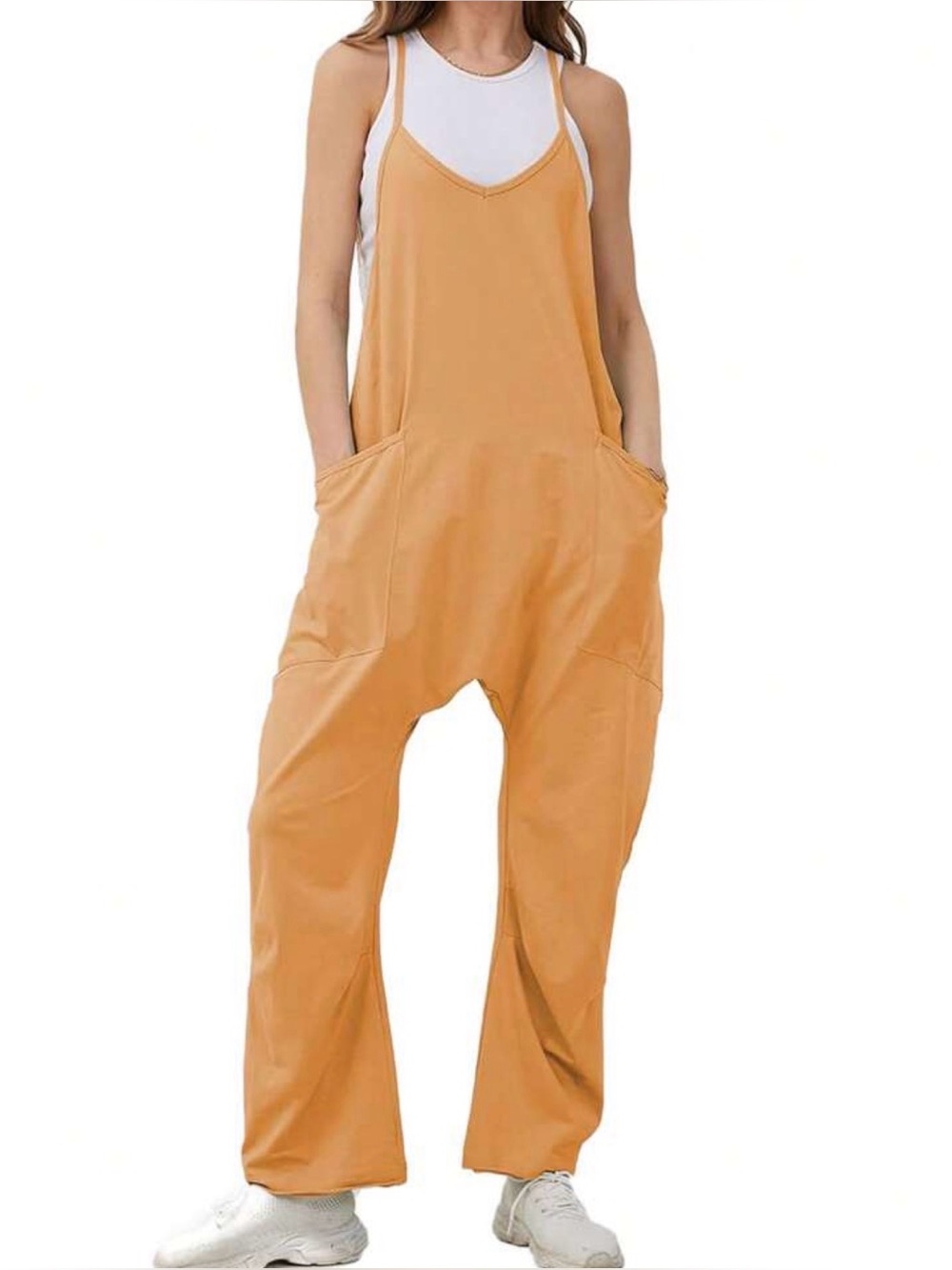 Peach Jumper with Pockets